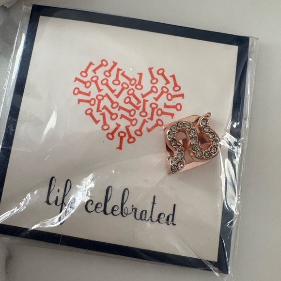 NWT Keep Collective “Snake” Pave Rose Gold Charm - Picture 2 of 3